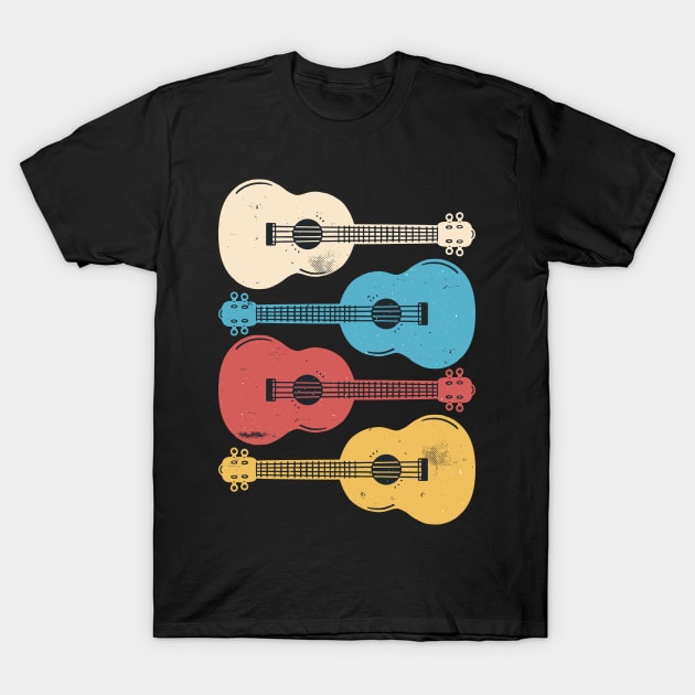 Vintage Ukelele Retro Guitar T-Shirt by Kelleh Co. 